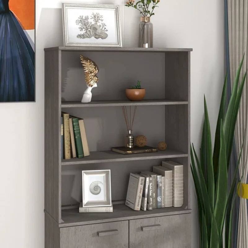 vidaXL Dessus d'armoire pour buffet haut avec étagères HAMAR Pin massif – 33,5x13,8x39,4