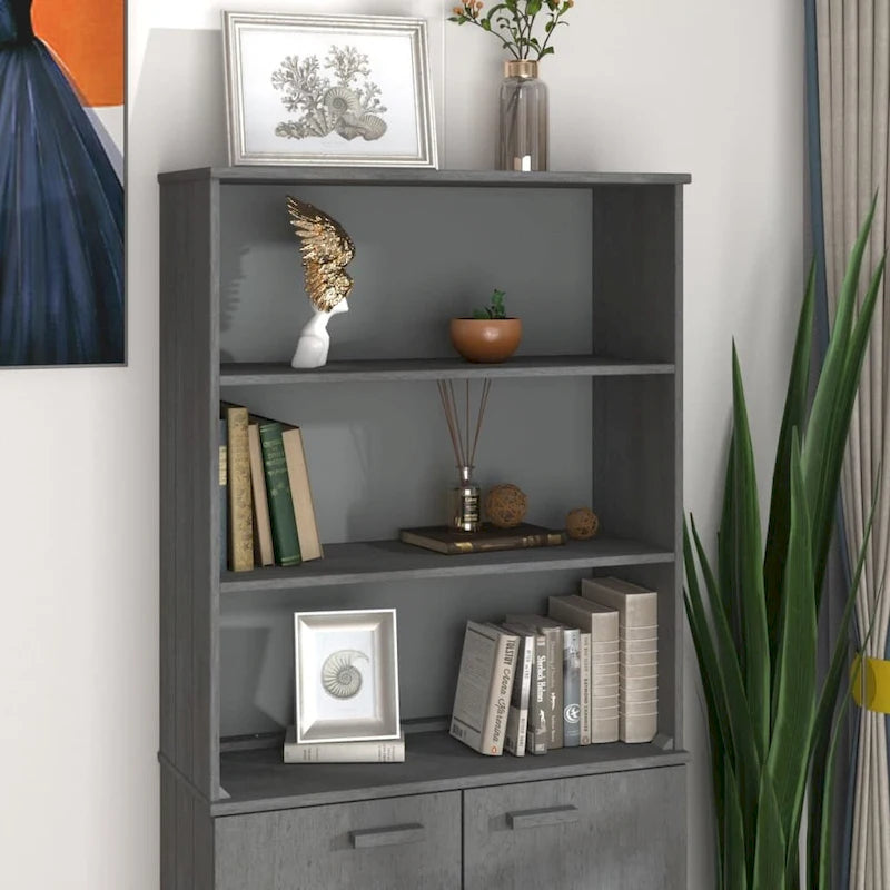 vidaXL Dessus d'armoire pour buffet haut avec étagères HAMAR Pin massif – 33,5x13,8x39,4