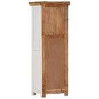 vidaXL Meuble haut marron et blanc 40x30x110 cm Manguier massif et acacia - 40 x 30 x 110