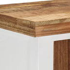 vidaXL Meuble haut marron et blanc 40x30x110 cm Manguier massif et acacia - 40 x 30 x 110