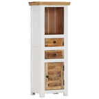 vidaXL Meuble haut marron et blanc 40x30x110 cm Manguier massif et acacia - 40 x 30 x 110