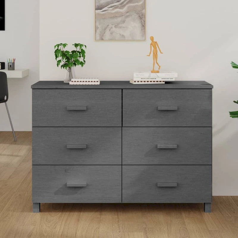 vidaXL Buffet Armoire Console avec Rangement HAMAR Bois de Pin Massif - 44,5x15,7x31,5