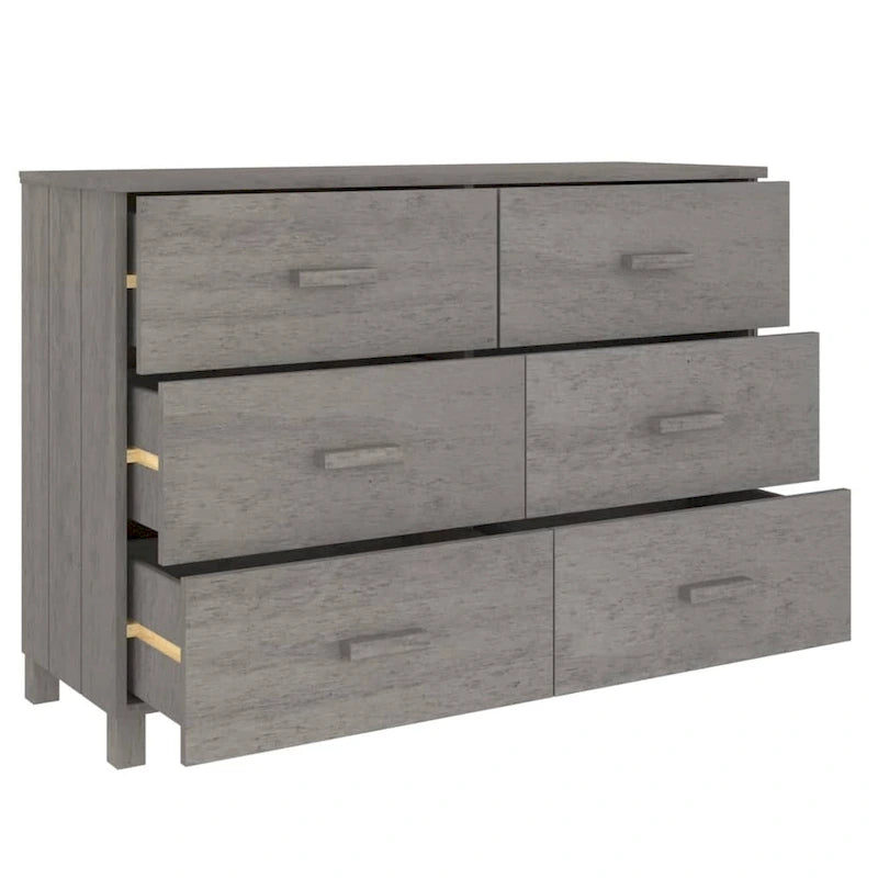 vidaXL Buffet Armoire Console avec Rangement HAMAR Bois de Pin Massif - 44,5x15,7x31,5