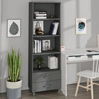 vidaXL Bibliothèque Armoire d'entrée avec rangement HAMAR Bois de pin massif - 60x35x180 cm
