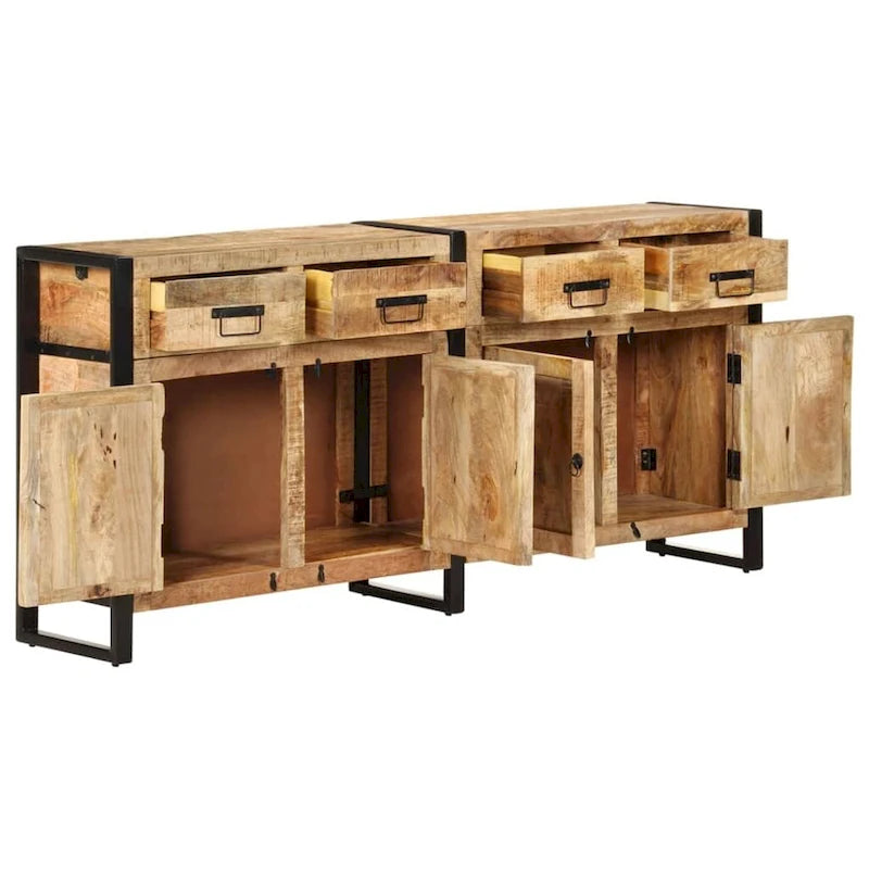 vidaXL Buffet 67,7x13,8x31,5 cm Bois de manguier massif