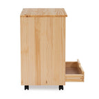 25.25 Armoire de rangement à roulettes marron naturel avec 6 tiroirs