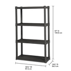 Étagère durable 4 niveaux Sterilite en plastique, intérieur/extérieur, gris, paquet de 2 – Lot de 2