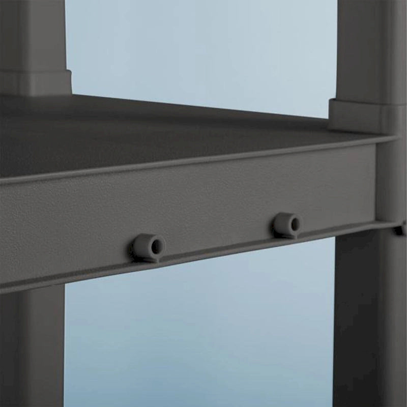 Étagère durable 4 niveaux Sterilite en plastique, intérieur/extérieur, gris, paquet de 2 – Lot de 2
