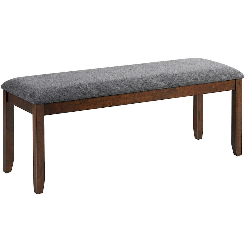 Upholstered Entryway Bench Footstool with Wood Legs - 47.5 x 15.5 x 19.5 (L x W x H)