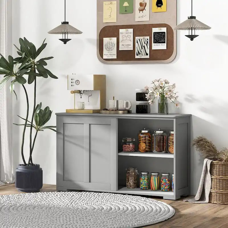 Meuble de rangement de cuisine empilable antique avec étagère réglable en hauteur - 42 x 13 x 23,5 (L x l x H)