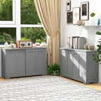 Meuble de rangement de cuisine empilable antique avec étagère réglable en hauteur - 42 x 13 x 23,5 (L x l x H)