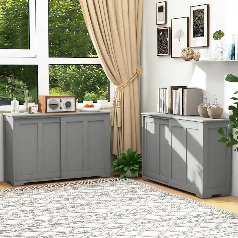 Meuble de rangement de cuisine empilable antique avec étagère réglable en hauteur - 42 x 13 x 23,5 (L x l x H)