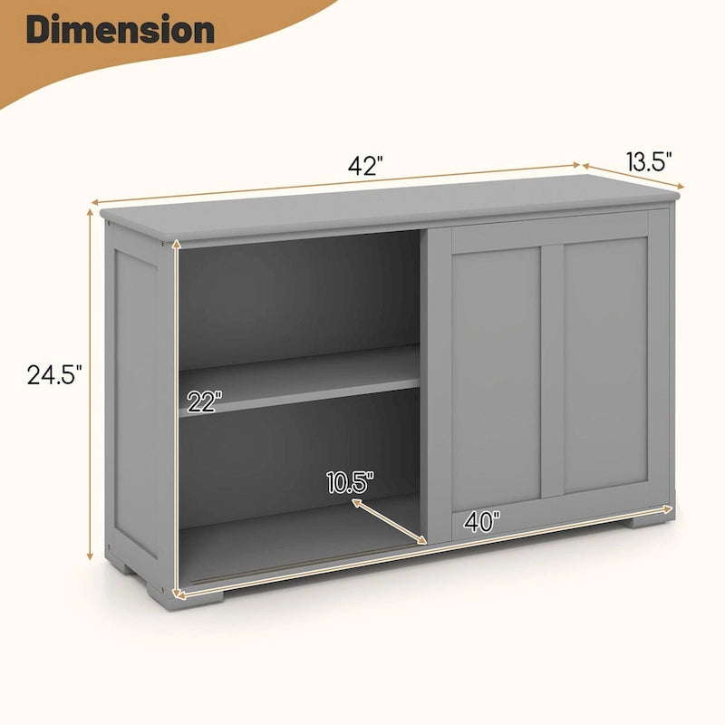 Meuble de rangement de cuisine empilable antique avec étagère réglable en hauteur - 42 x 13 x 23,5 (L x l x H)