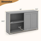 Meuble de rangement de cuisine empilable antique avec étagère réglable en hauteur - 42 x 13 x 23,5 (L x l x H)