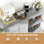 Meuble de rangement de cuisine empilable antique avec étagère réglable en hauteur - 42 x 13 x 23,5 (L x l x H)