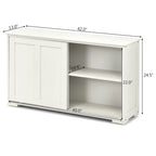 Meuble de rangement de cuisine empilable antique avec étagère réglable en hauteur - 42 x 13 x 23,5 (L x l x H)