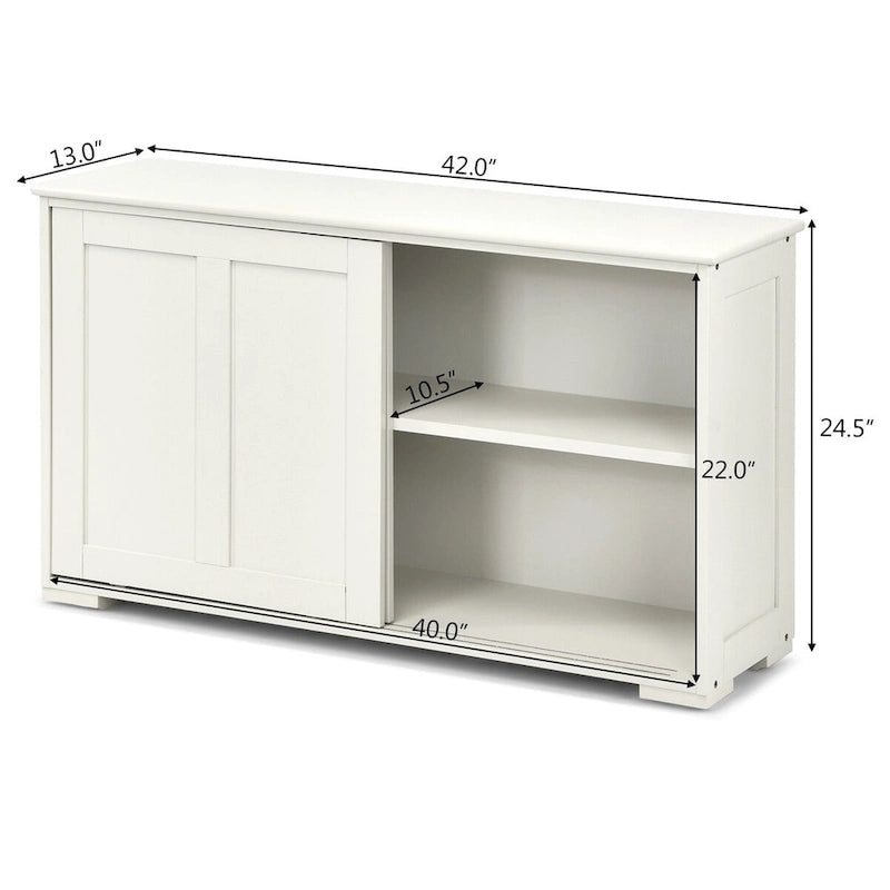 Meuble de rangement de cuisine empilable antique avec étagère réglable en hauteur - 42 x 13 x 23,5 (L x l x H)