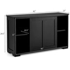 Meuble de rangement de cuisine empilable antique avec étagère réglable en hauteur - 42 x 13 x 23,5 (L x l x H)