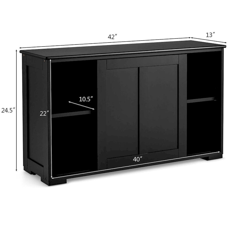 Meuble de rangement de cuisine empilable antique avec étagère réglable en hauteur - 42 x 13 x 23,5 (L x l x H)