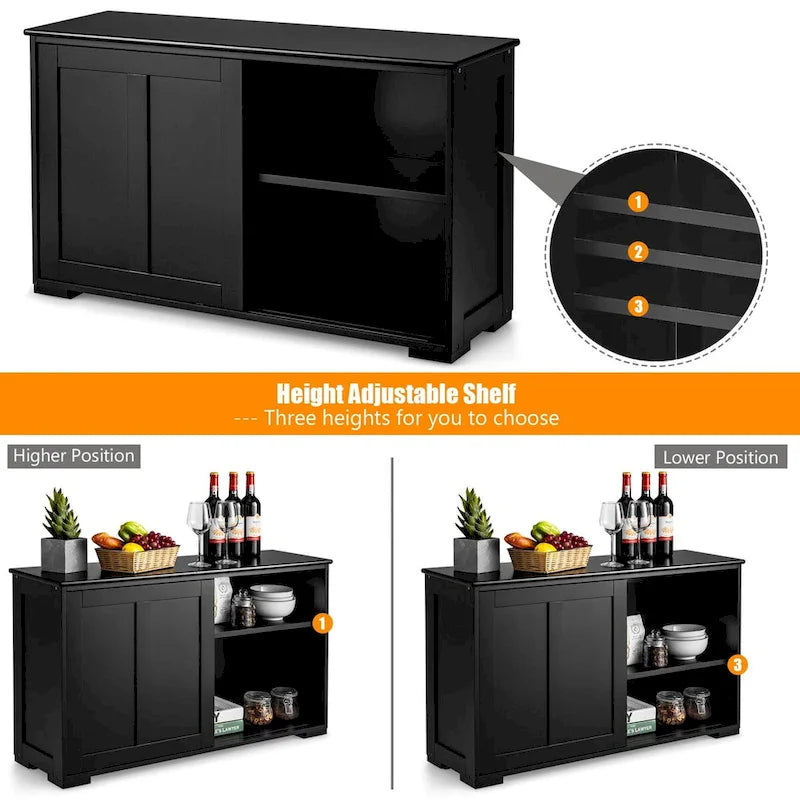 Meuble de rangement de cuisine empilable antique avec étagère réglable en hauteur - 42 x 13 x 23,5 (L x l x H)