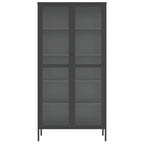 vidaXL Vaisselier haut noir 33,5x15,7x70,9 cm en verre et acier