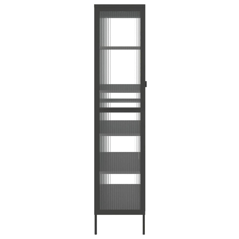 vidaXL Vaisselier haut noir 33,5x15,7x70,9 cm en verre et acier