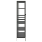 vidaXL Vaisselier haut noir 33,5x15,7x70,9 cm en verre et acier