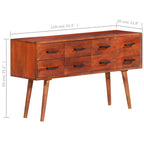 vidaXL Buffet 110x30x59 cm Bois de manguier massif