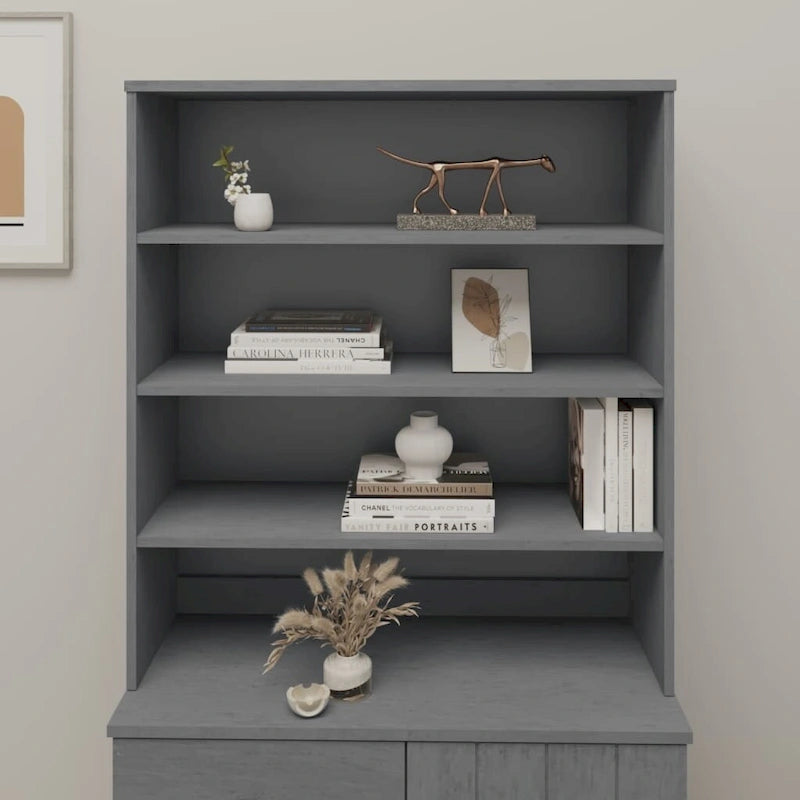 vidaXL Dessus de meuble pour buffet haut de couloir HAMAR en bois de pin massif - 90 x 30 x 100 cm