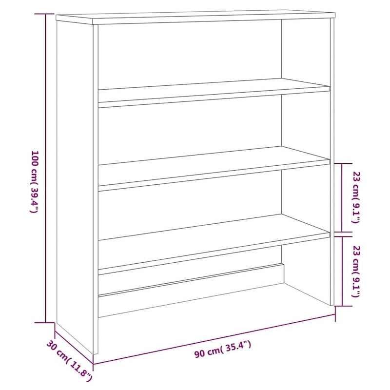 vidaXL Dessus de meuble pour buffet haut de couloir HAMAR en bois de pin massif - 90 x 30 x 100 cm
