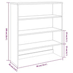 vidaXL Dessus de meuble pour buffet haut de couloir HAMAR en bois de pin massif - 90 x 30 x 100 cm