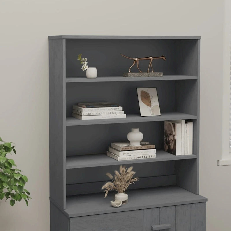 vidaXL Dessus de meuble pour buffet haut de couloir HAMAR en bois de pin massif - 90 x 30 x 100 cm