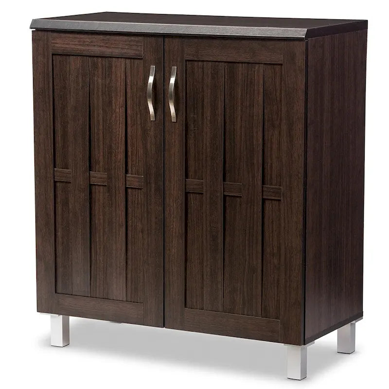 Bahut de rangement Excel moderne et contemporain marron foncé - 79,2 cm de hauteur x 39,6 cm de largeur x 89,2 cm de profondeur