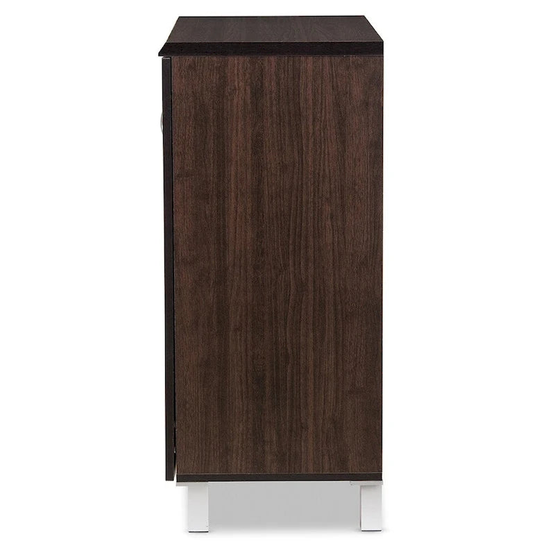 Bahut de rangement Excel moderne et contemporain marron foncé - 79,2 cm de hauteur x 39,6 cm de largeur x 89,2 cm de profondeur