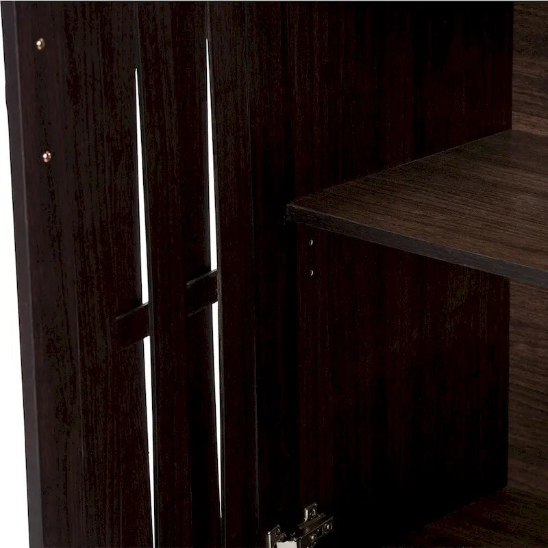 Bahut de rangement Excel moderne et contemporain marron foncé - 79,2 cm de hauteur x 39,6 cm de largeur x 89,2 cm de profondeur