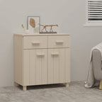 vidaXL Sideboard Buffet Console Cabinet with Storage HAMAR Solid Wood Pine - 31.1x15.7x31.5