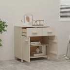 vidaXL Buffet console avec rangement HAMAR en bois de pin massif - 79x40x80 cm