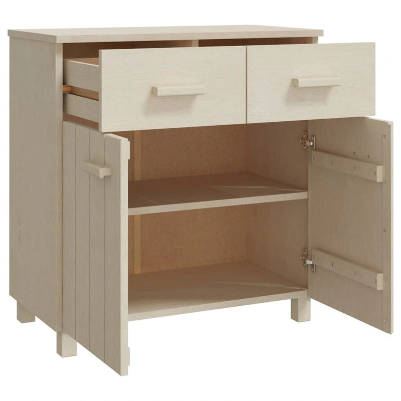 vidaXL Buffet console avec rangement HAMAR en bois de pin massif - 79x40x80 cm