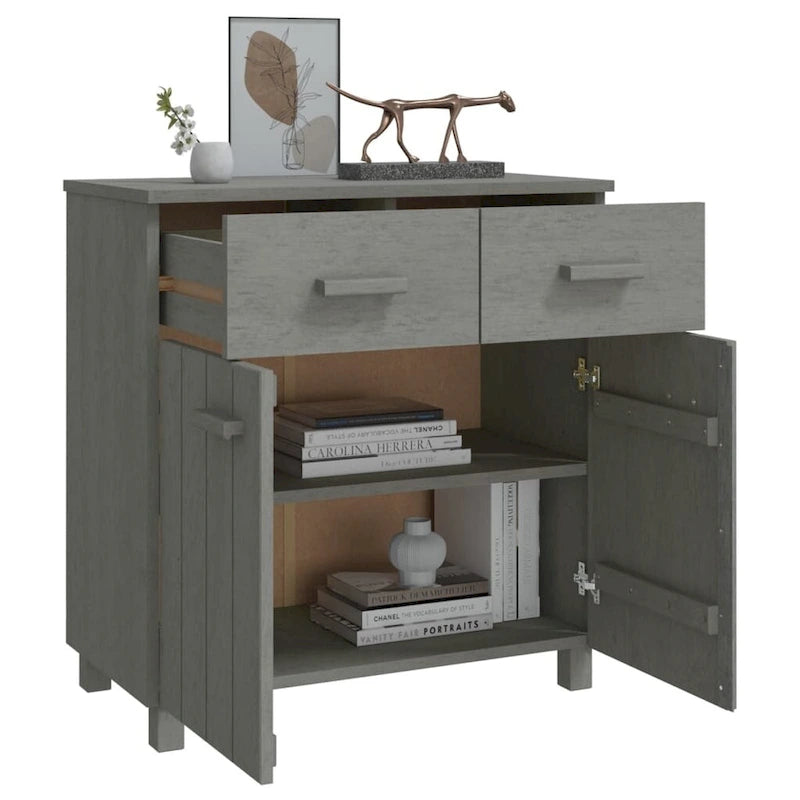 vidaXL Buffet console avec rangement HAMAR en bois de pin massif - 79x40x80 cm