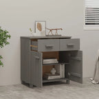 vidaXL Buffet console avec rangement HAMAR en bois de pin massif - 79x40x80 cm