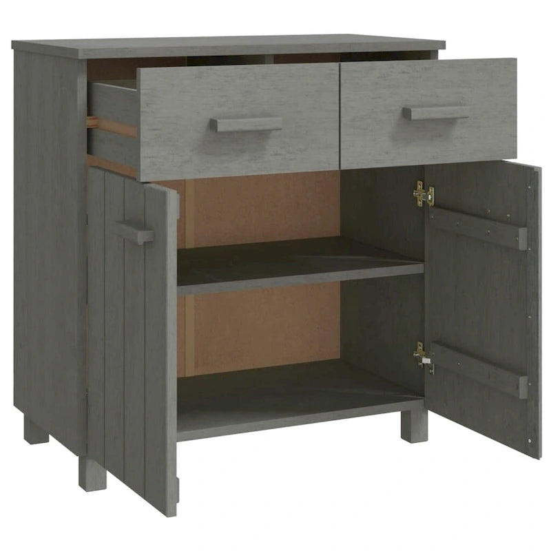 vidaXL Buffet console avec rangement HAMAR en bois de pin massif - 79x40x80 cm