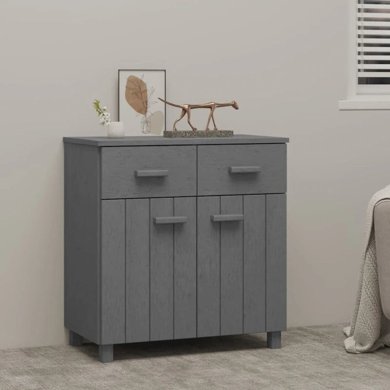 vidaXL Buffet console avec rangement HAMAR en bois de pin massif - 79x40x80 cm