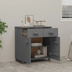 vidaXL Buffet console avec rangement HAMAR en bois de pin massif - 79x40x80 cm