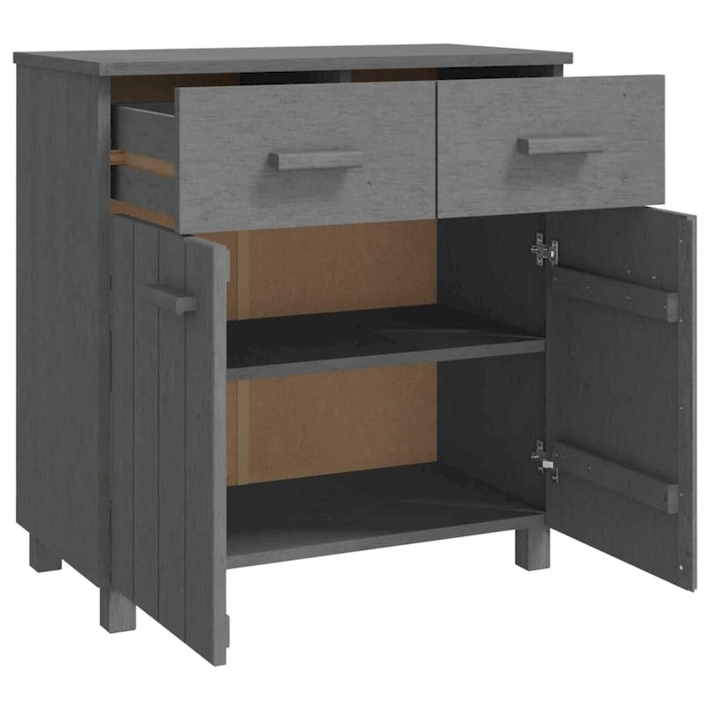 vidaXL Buffet console avec rangement HAMAR en bois de pin massif - 79x40x80 cm