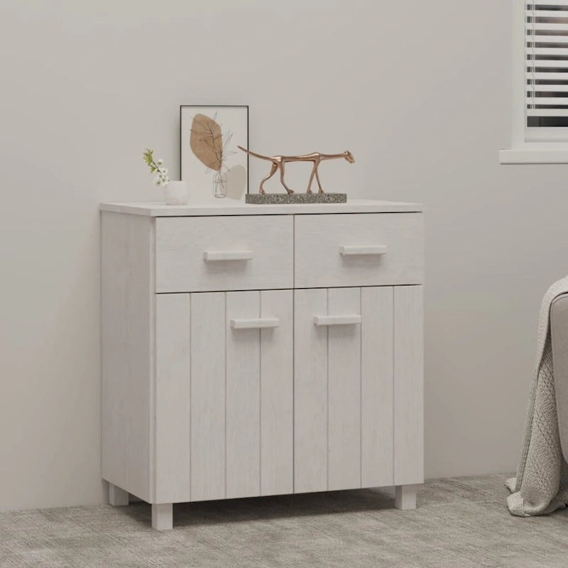 vidaXL Buffet console avec rangement HAMAR en bois de pin massif - 79x40x80 cm