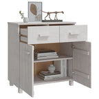 vidaXL Buffet console avec rangement HAMAR en bois de pin massif - 79x40x80 cm