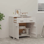 vidaXL Buffet console avec rangement HAMAR en bois de pin massif - 79x40x80 cm