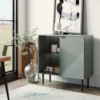 Meuble de rangement Joseph moderne du milieu du siècle avec pieds fuselés et étagères réglables de HULALA HOME