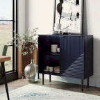 Meuble de rangement Joseph moderne du milieu du siècle avec pieds fuselés et étagères réglables de HULALA HOME