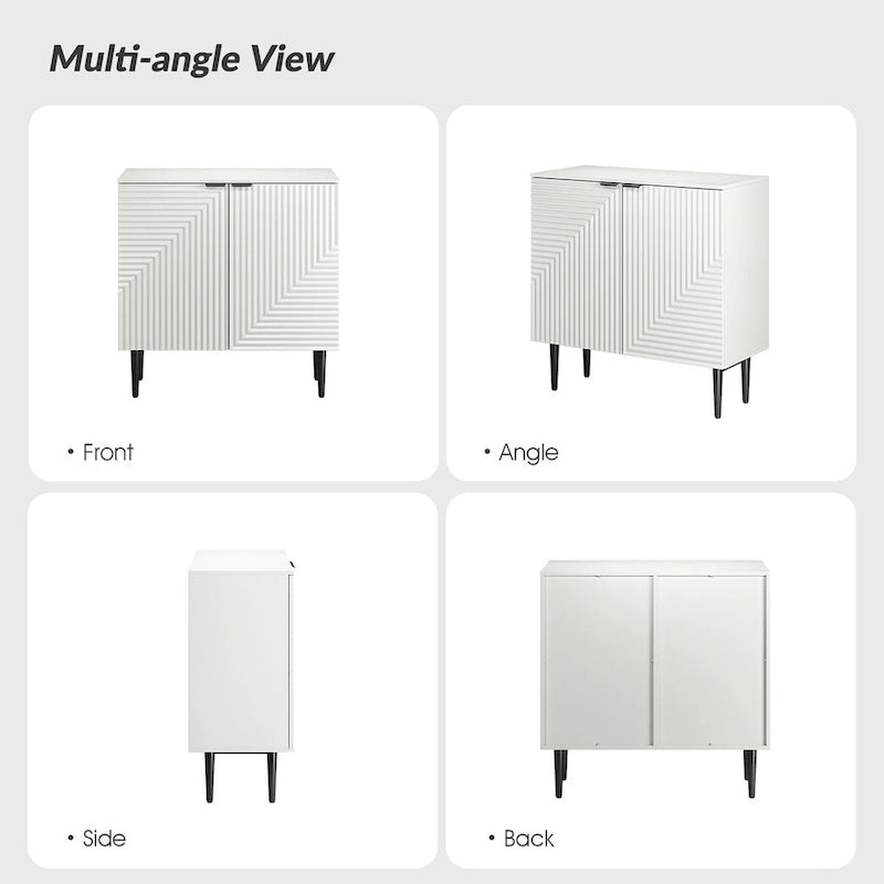 Meuble de rangement Joseph moderne du milieu du siècle avec pieds fuselés et étagères réglables de HULALA HOME